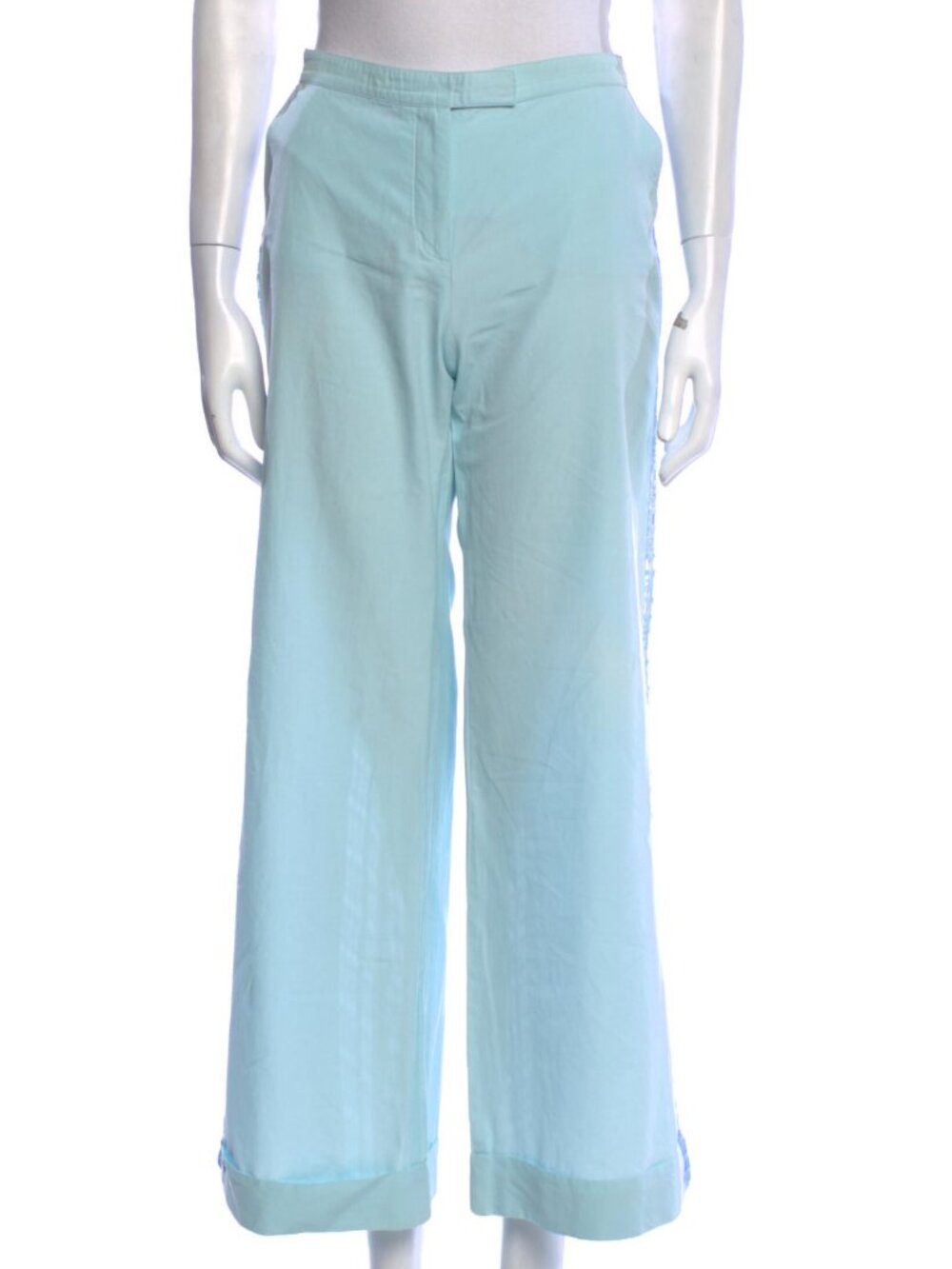 Balenciaga Paris 100% Cotton Side Stripe Wide-Leg Pants IT38 Italy